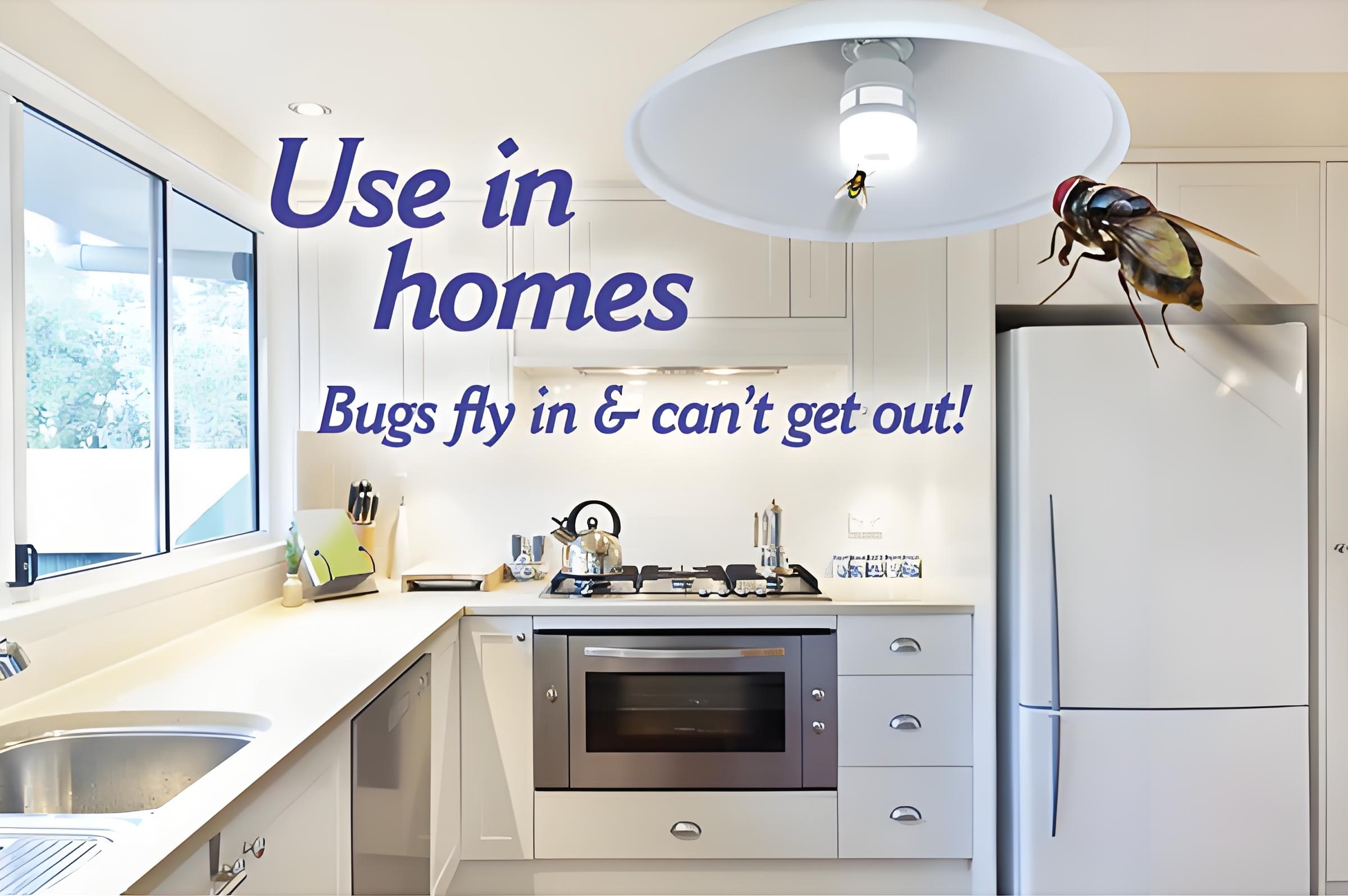 FLYLIGHT™ an LED Light Bulb that Vacuums Flying Bugs